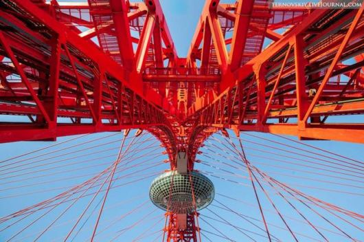 Amazing Zhivopisny Bridge On Moskva River, Russia