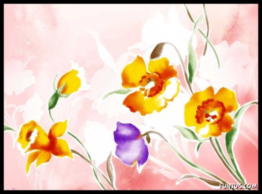 Click to Enlarge - Abstract Flowers Artistic Wallpapers